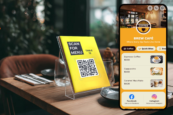 digital qr menu